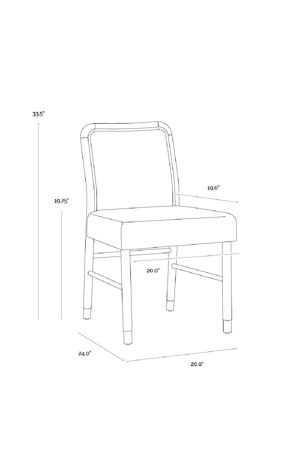 Rubberwood Framed Dining Chairs (2) by Splendido Jeno, alternate view 20