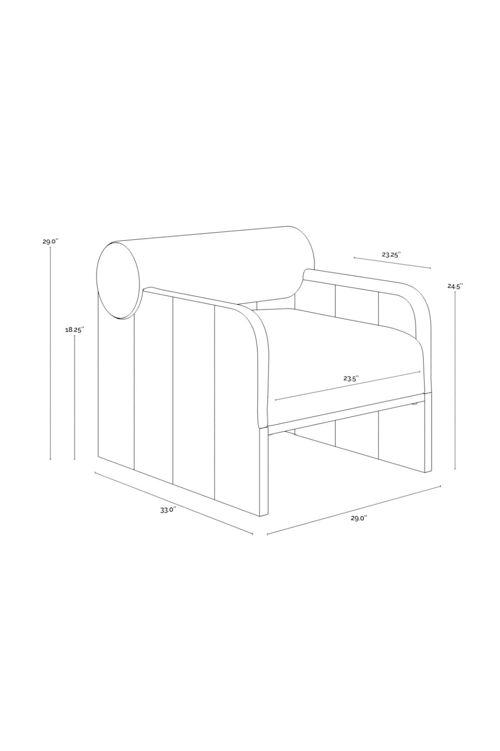 Bolster-Back Lounge Chair | Splendido Coburn | Oroa.com