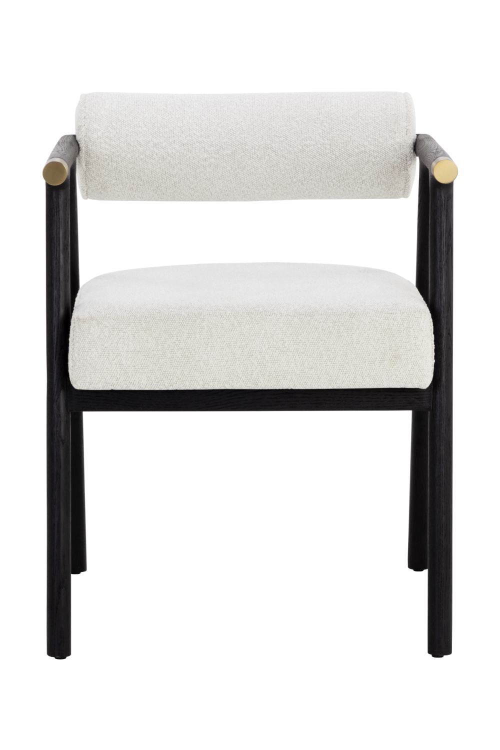 White Boucle Dining Armchair by Splendido Sova Dining Chair, alternate view 3