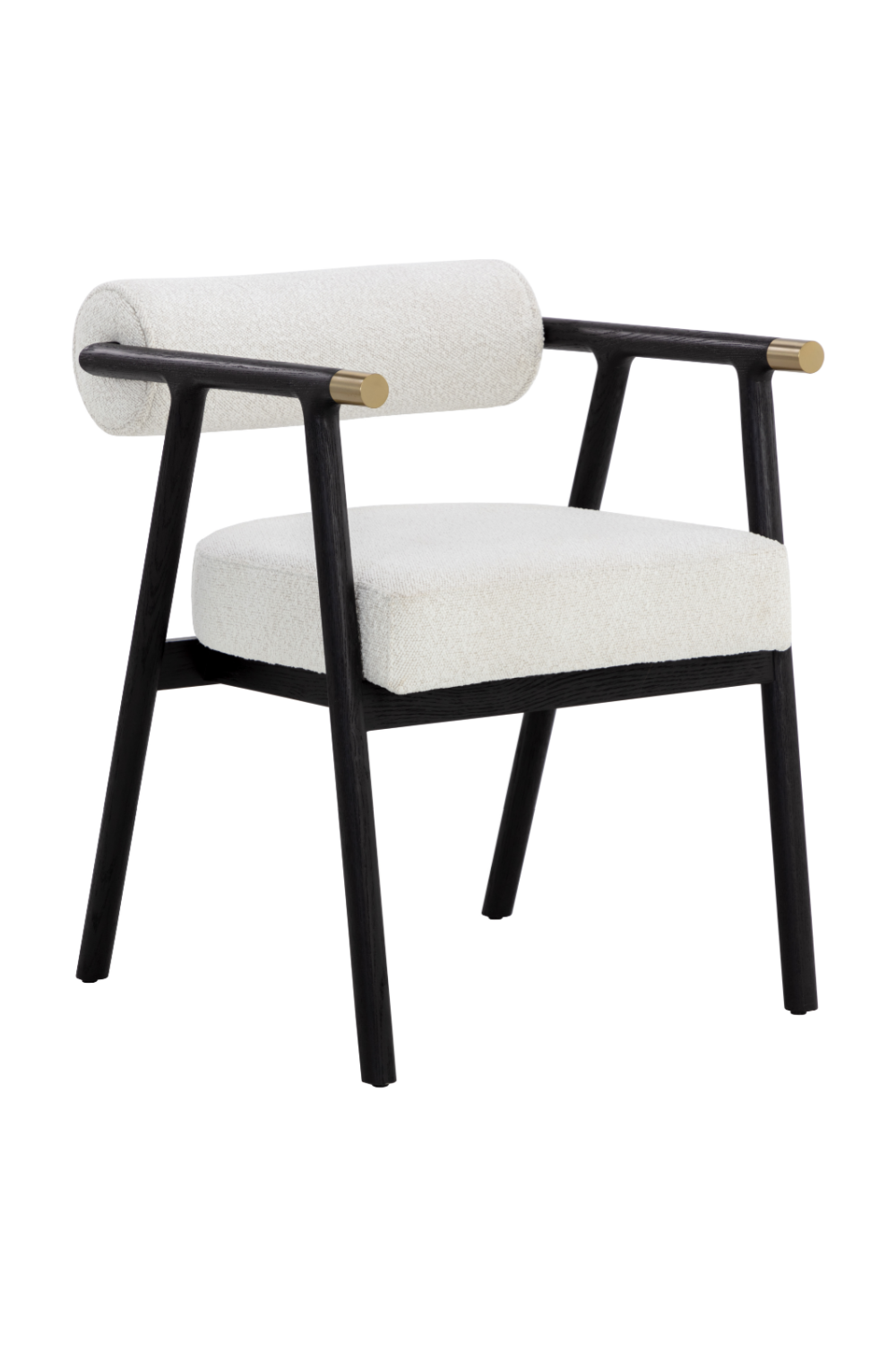 White Boucle Dining Armchair by Splendido Sova Dining Chair