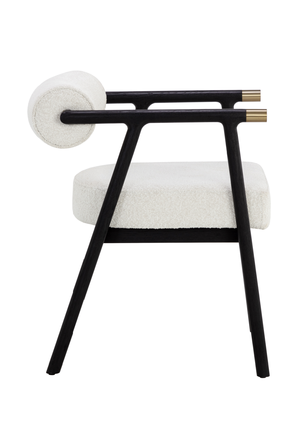White Boucle Dining Armchair by Splendido Sova Dining Chair, alternate view 4