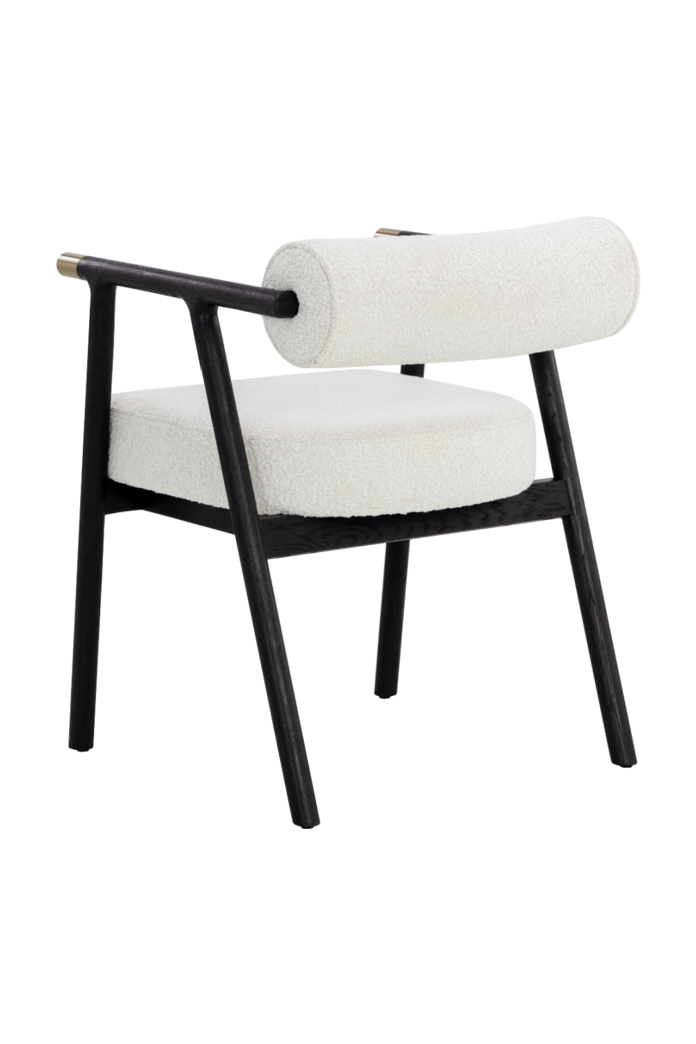 Modern European furniture - White Boucle Dining Armchair - www.oroa.com