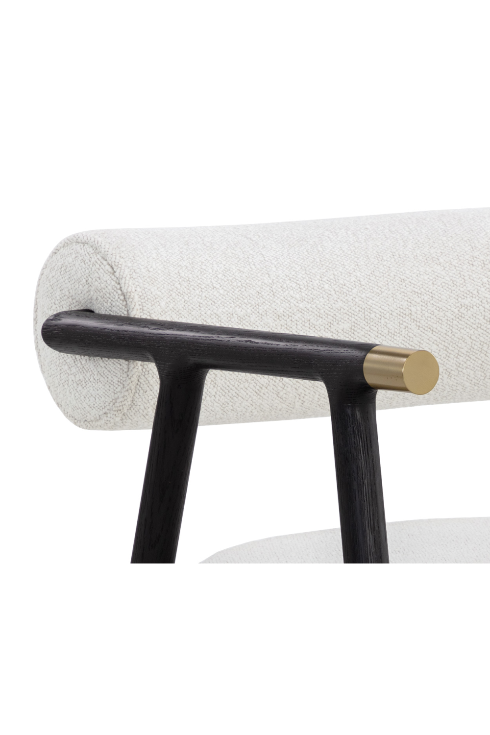 White Boucle Dining Armchair by Splendido Sova Dining Chair, alternate view 6