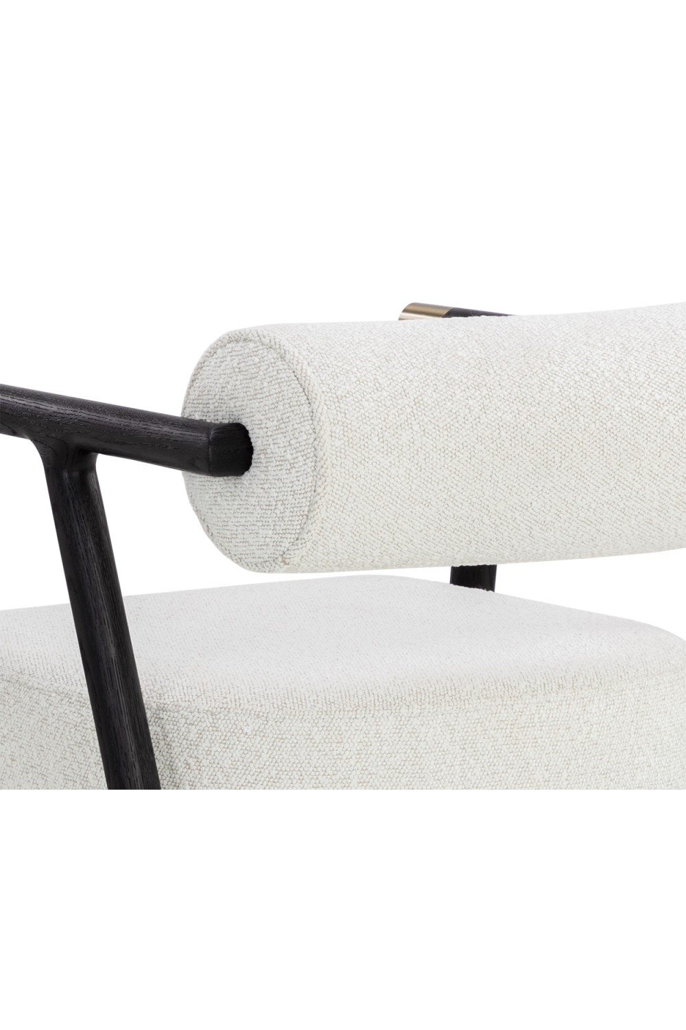 Modern European furniture - White Boucle Dining Armchair - www.oroa.com