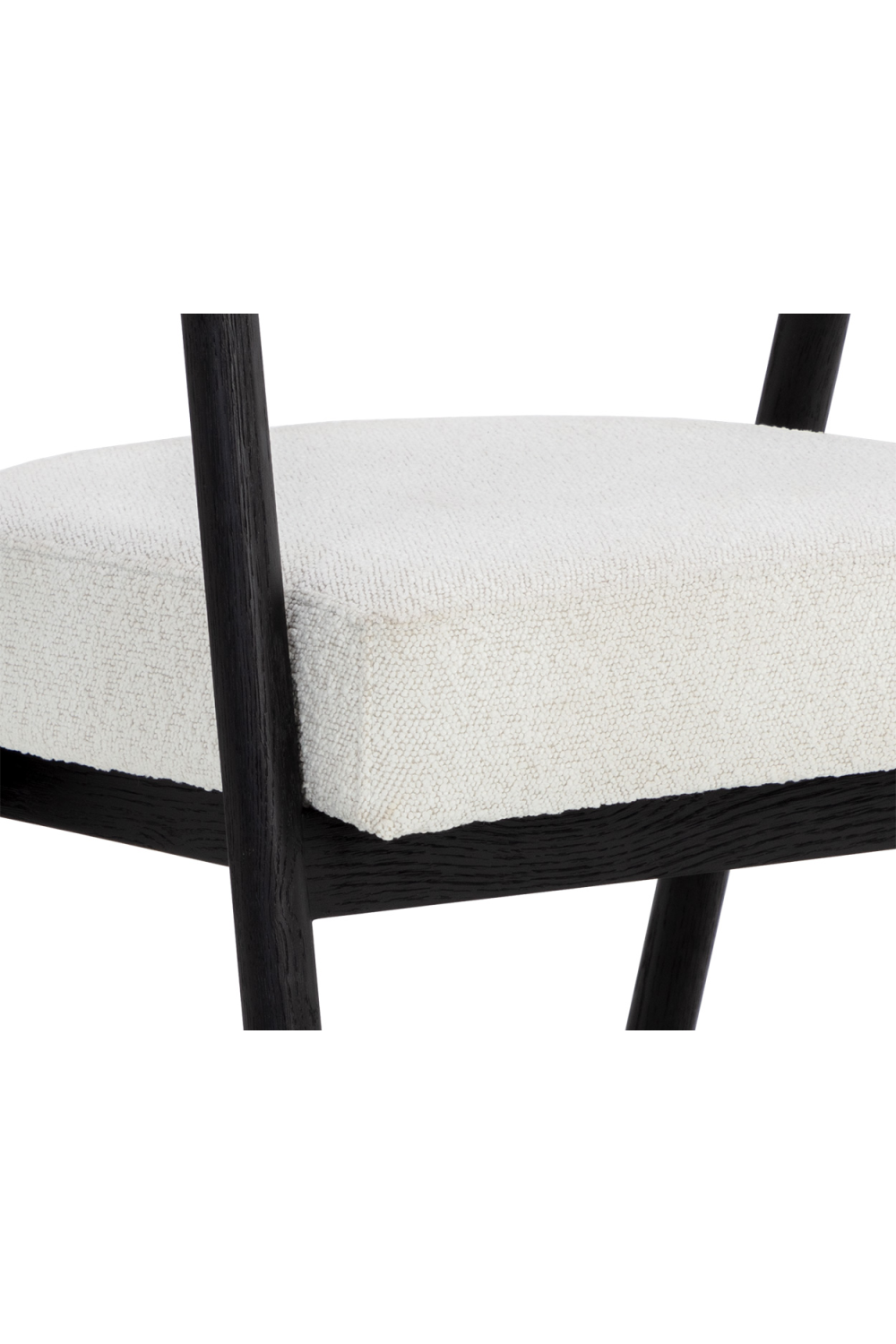 White Boucle Dining Armchair by Splendido Sova Dining Chair, alternate view 8