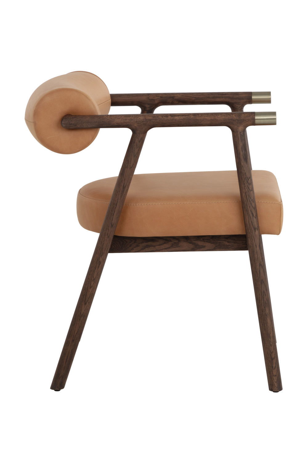 Brown Leather Dining Armchair by Splendido Sova Dining Chair, alternate view 4