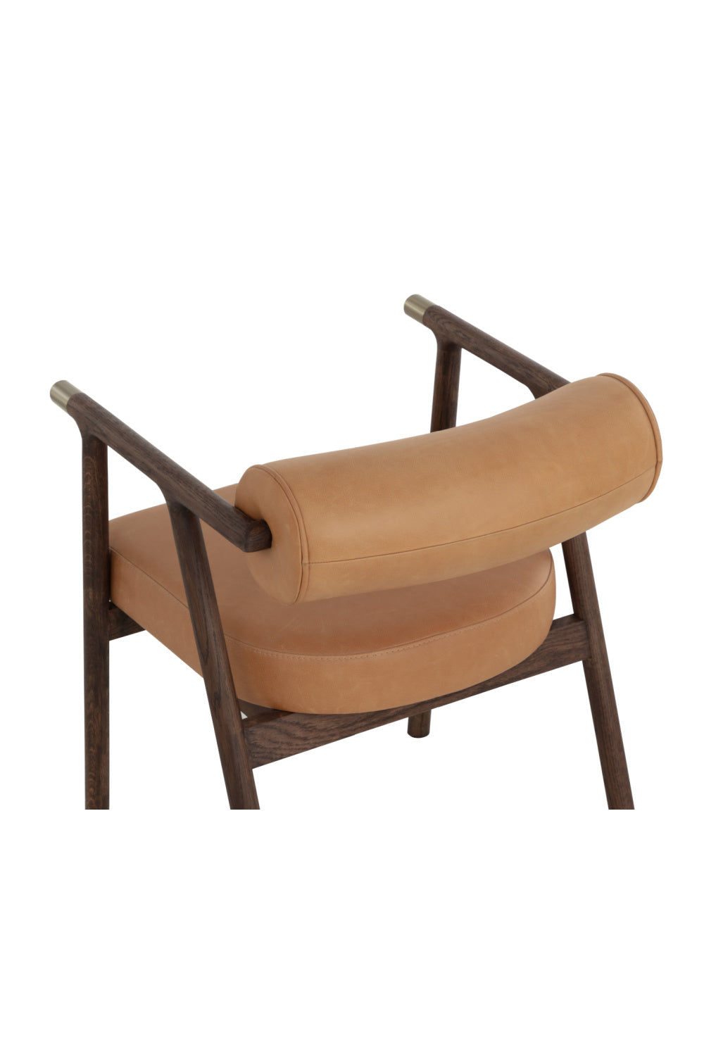 Brown Leather Dining Armchair by Splendido Sova Dining Chair, alternate view 6