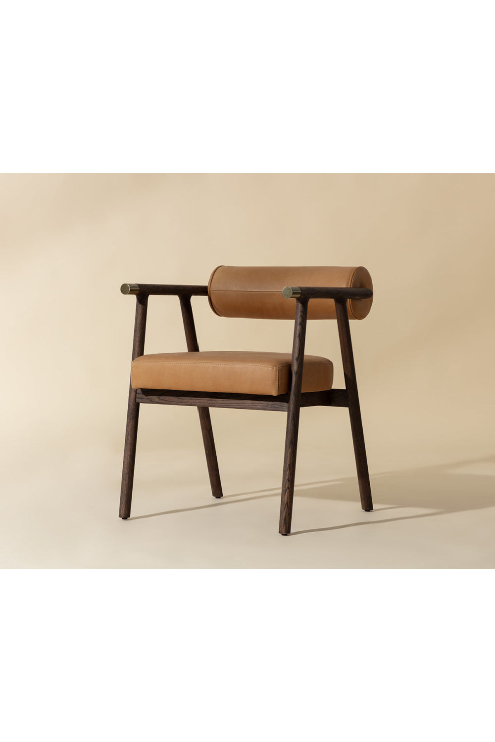 Brown Leather Dining Armchair by Splendido Sova Dining Chair, alternate view 8