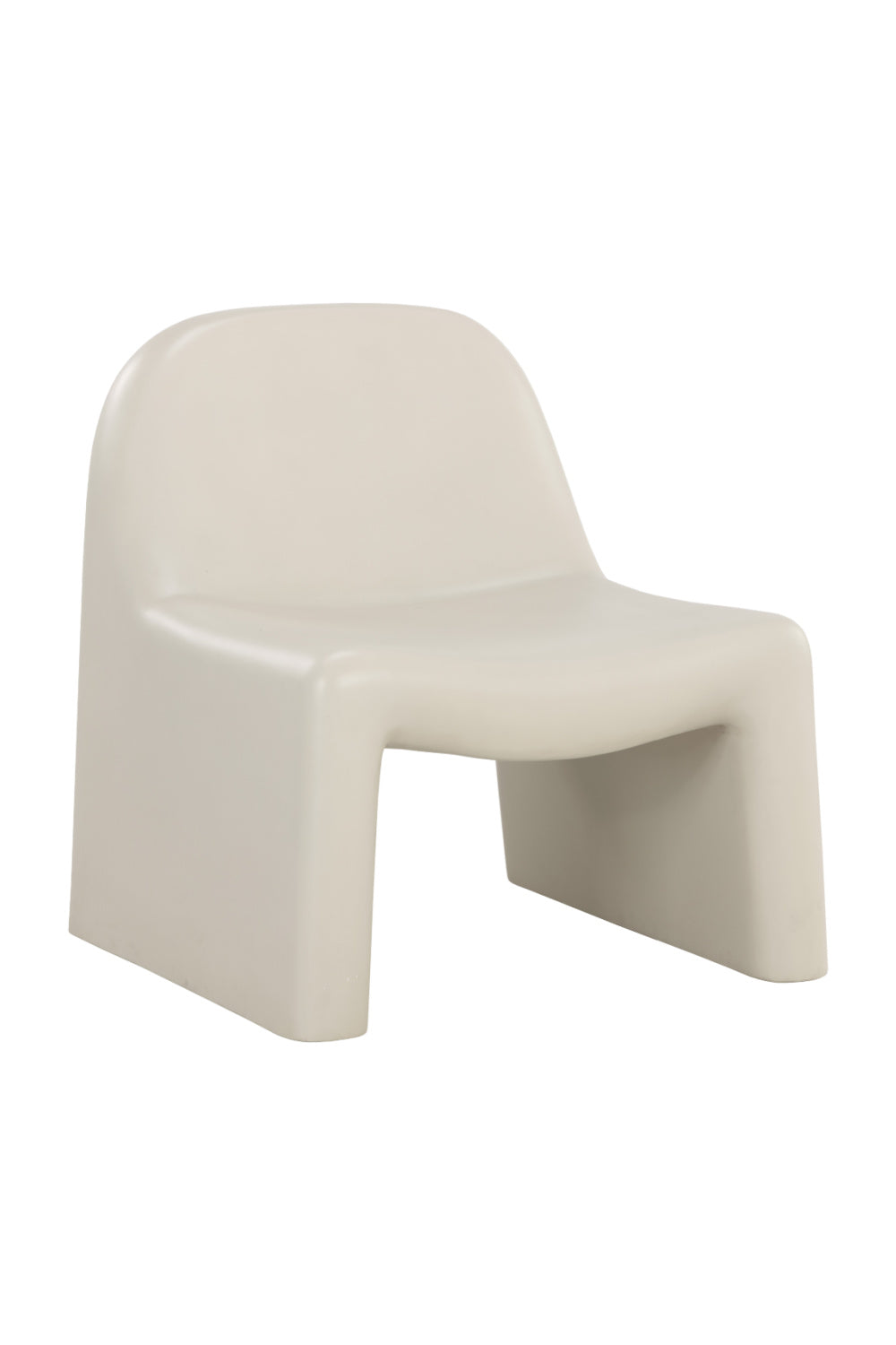 Cream Concrete Indoor/Outdoor Lounge Chair by Splendido Kessel Accent Chair