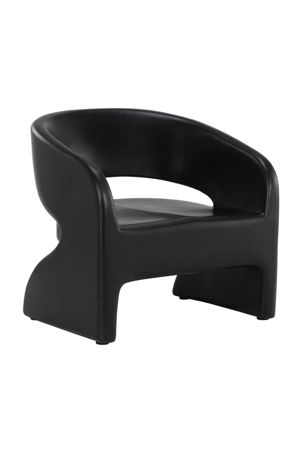 Black Indoor/Outdoor Lounge Chair by Splendido Cura Accent Chair