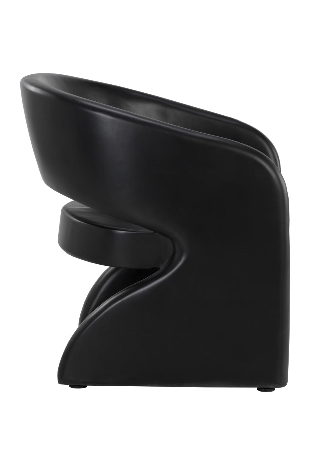 Black Indoor/Outdoor Lounge Chair by Splendido Cura Accent Chair, alternate view 4
