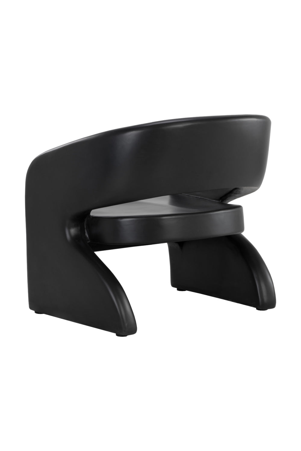 Black Indoor/Outdoor Lounge Chair by Splendido Cura Accent Chair, alternate view 5