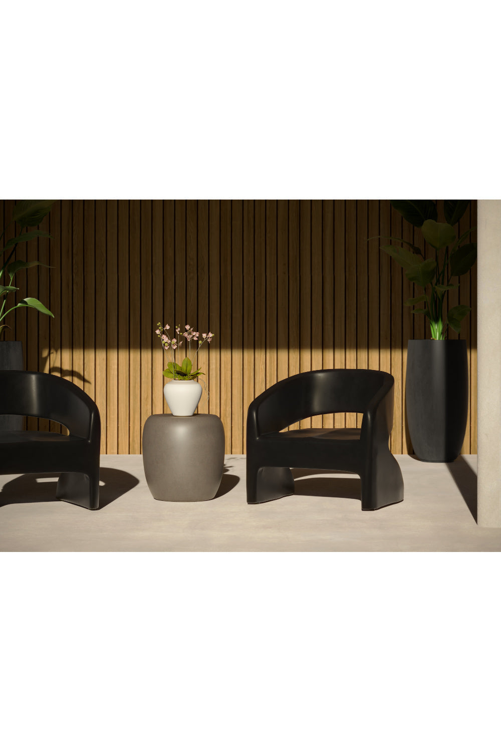 Black Indoor/Outdoor Lounge Chair by Splendido Cura Accent Chair, alternate view 9