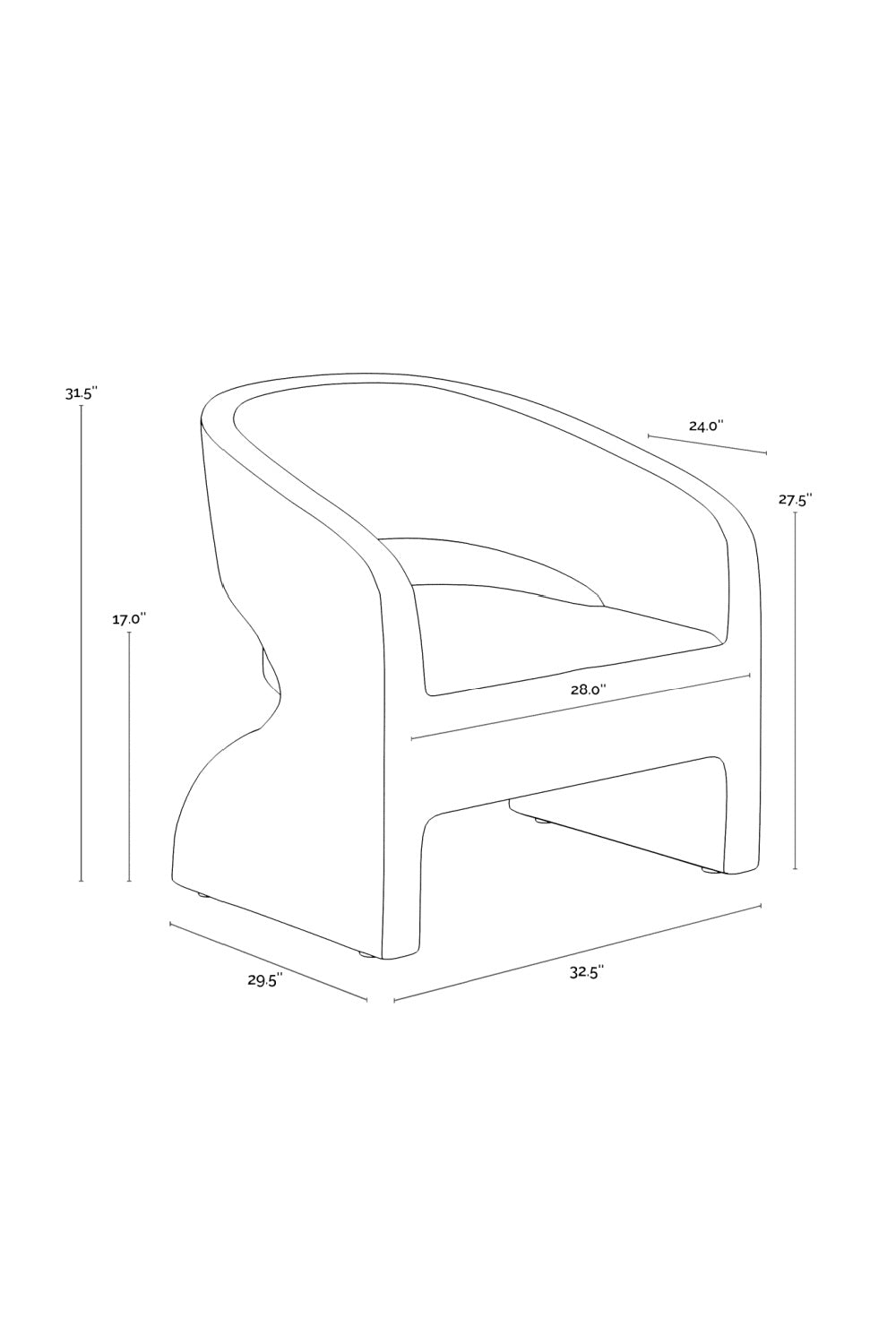 Black Indoor/Outdoor Lounge Chair by Splendido Cura Accent Chair, alternate view 10