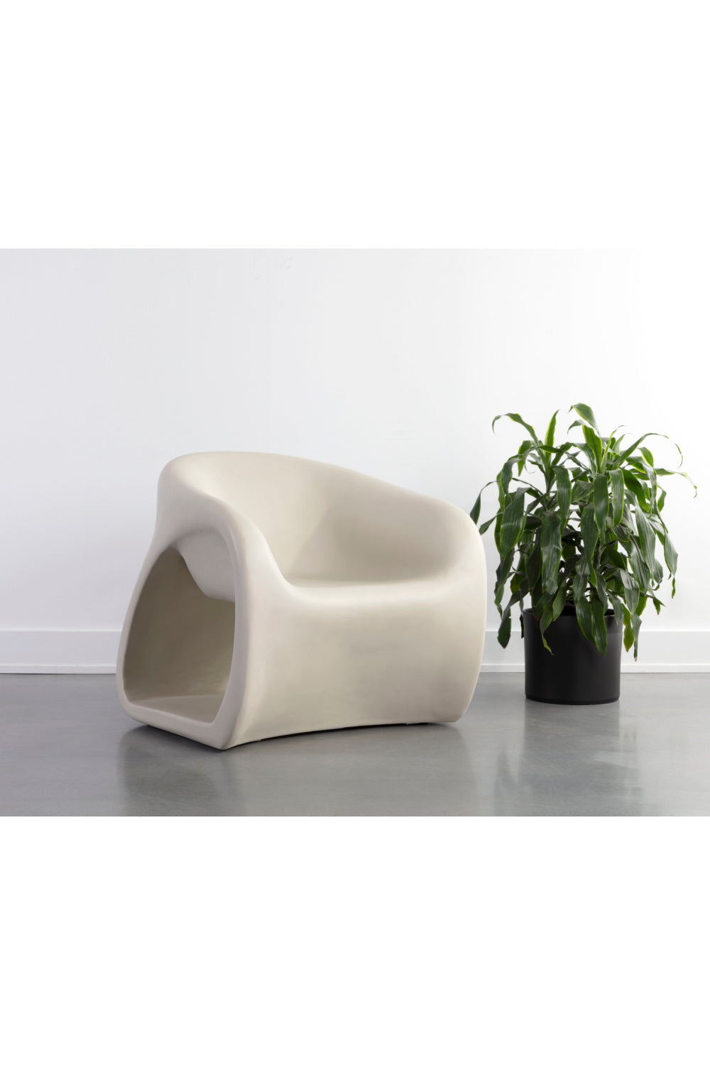 Molded Concrete Indoor/Outdoor Lounge Chair by Splendido Orson Accent Chair, alternate view 9
