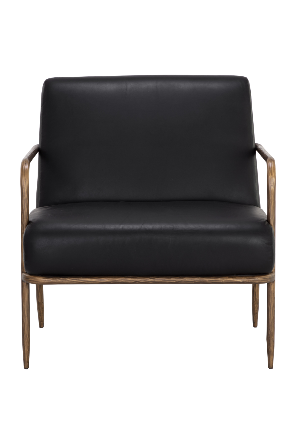 Hammered Brass Leather Lounge Chair by Splendido Lathan Accent Chair, alternate view 15