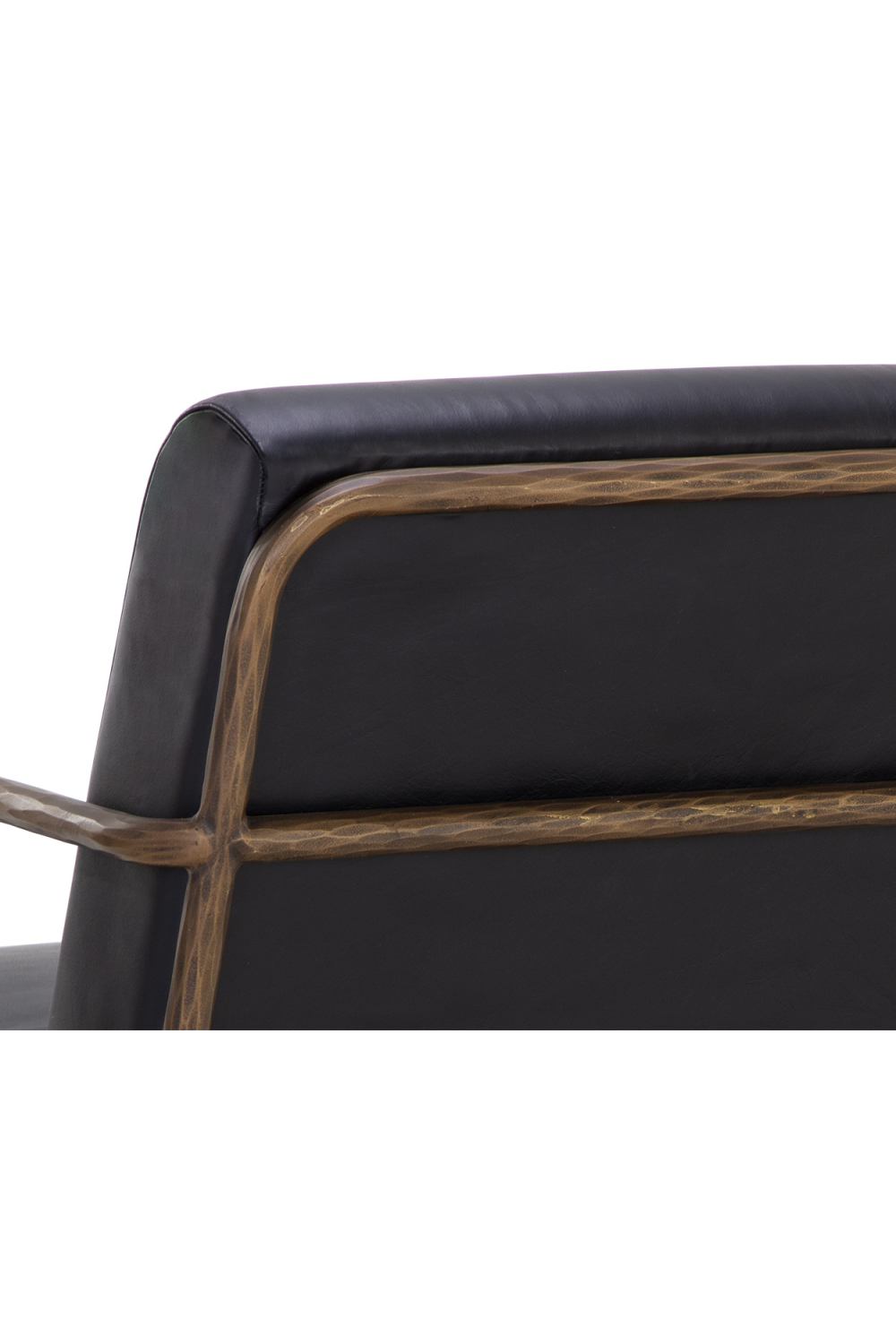 Hammered Brass Leather Lounge Chair by Splendido Lathan Accent Chair, alternate view 19