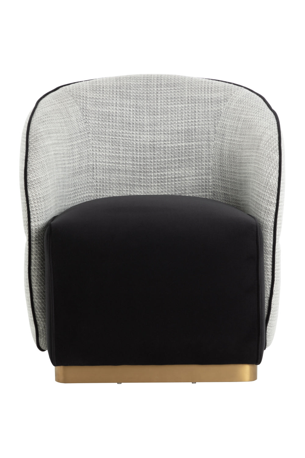 White Back Curved Lounge Chair by Splendido Fatina Accent Chair, alternate view 3