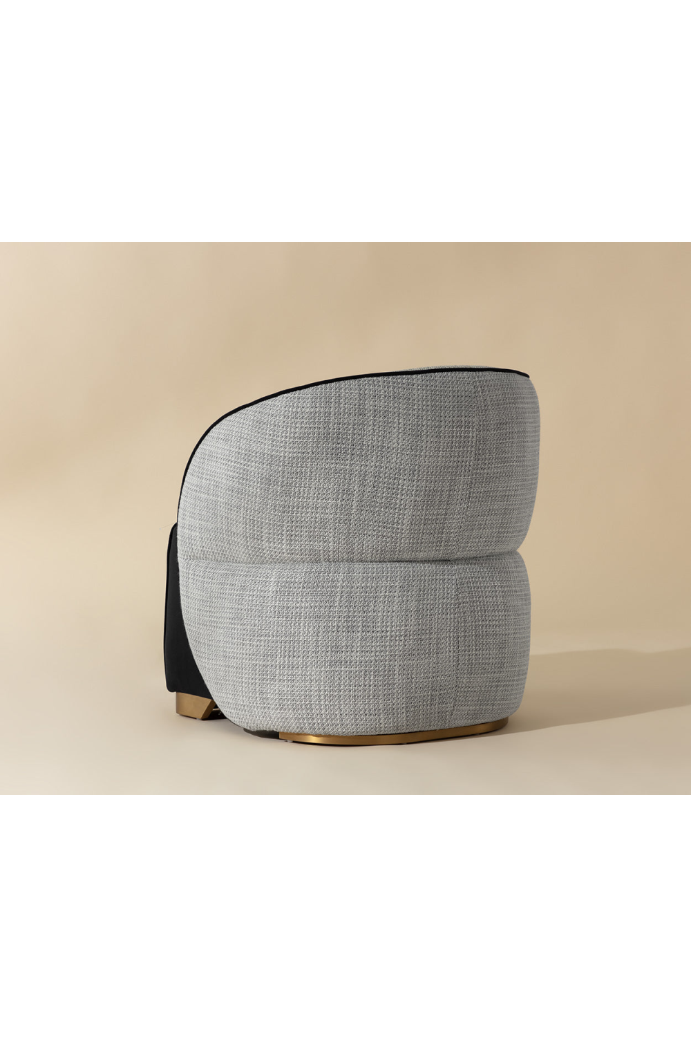 White Back Curved Lounge Chair by Splendido Fatina Accent Chair, alternate view 11