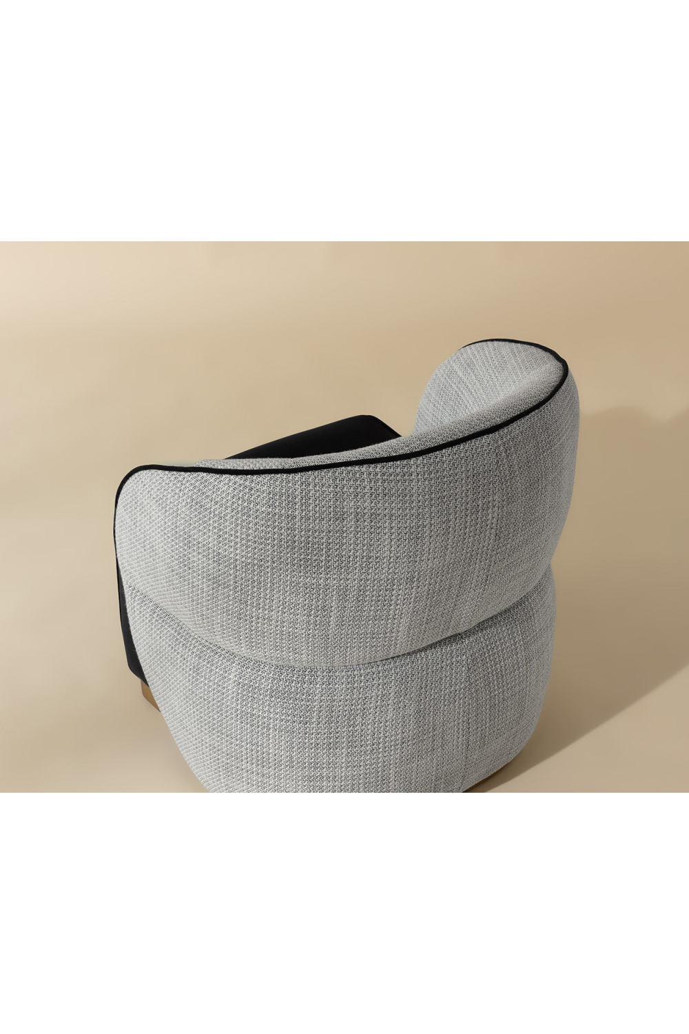 White Back Curved Lounge Chair by Splendido Fatina Accent Chair, alternate view 12