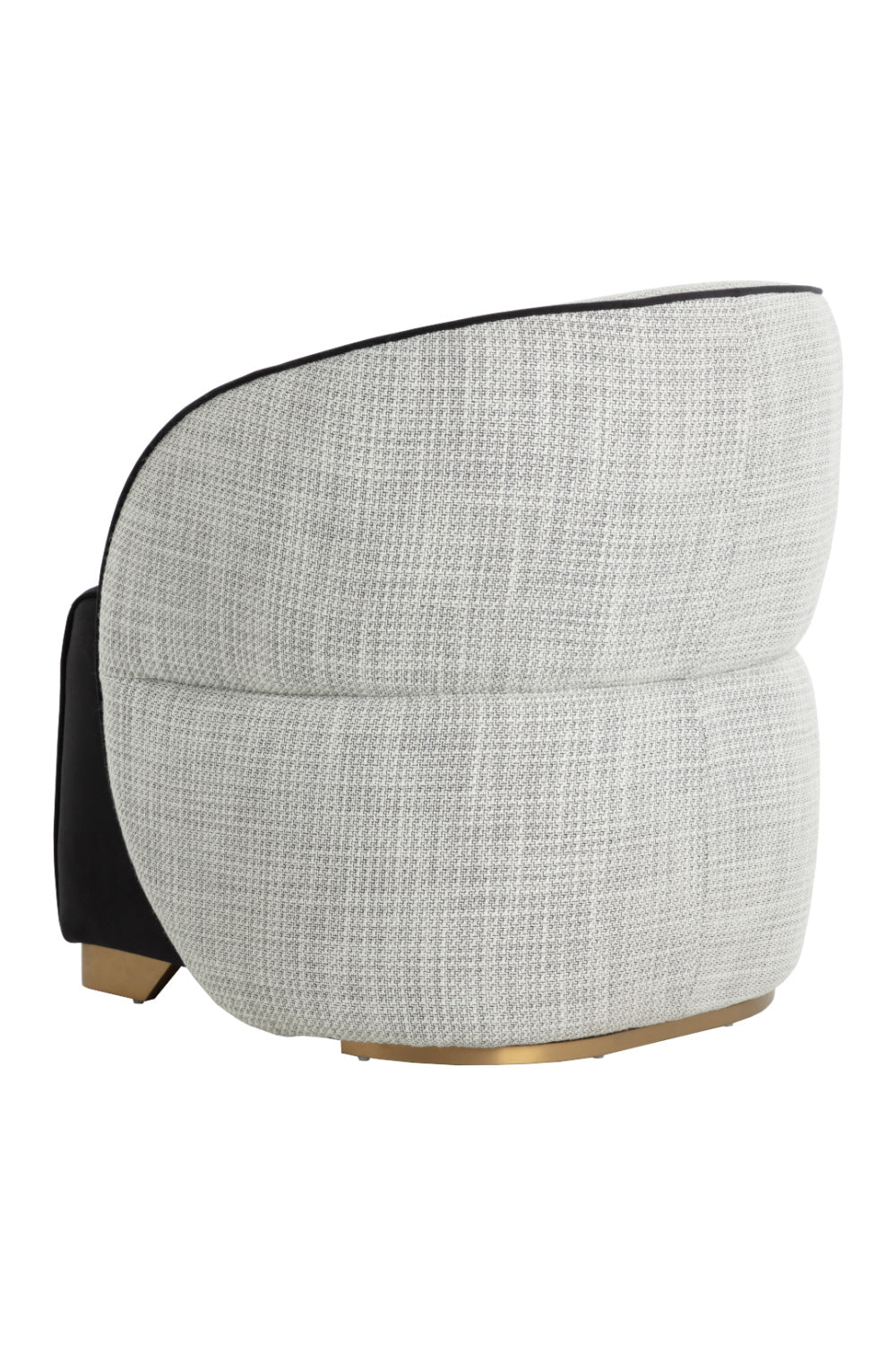 White Back Curved Lounge Chair by Splendido Fatina Accent Chair, alternate view 5