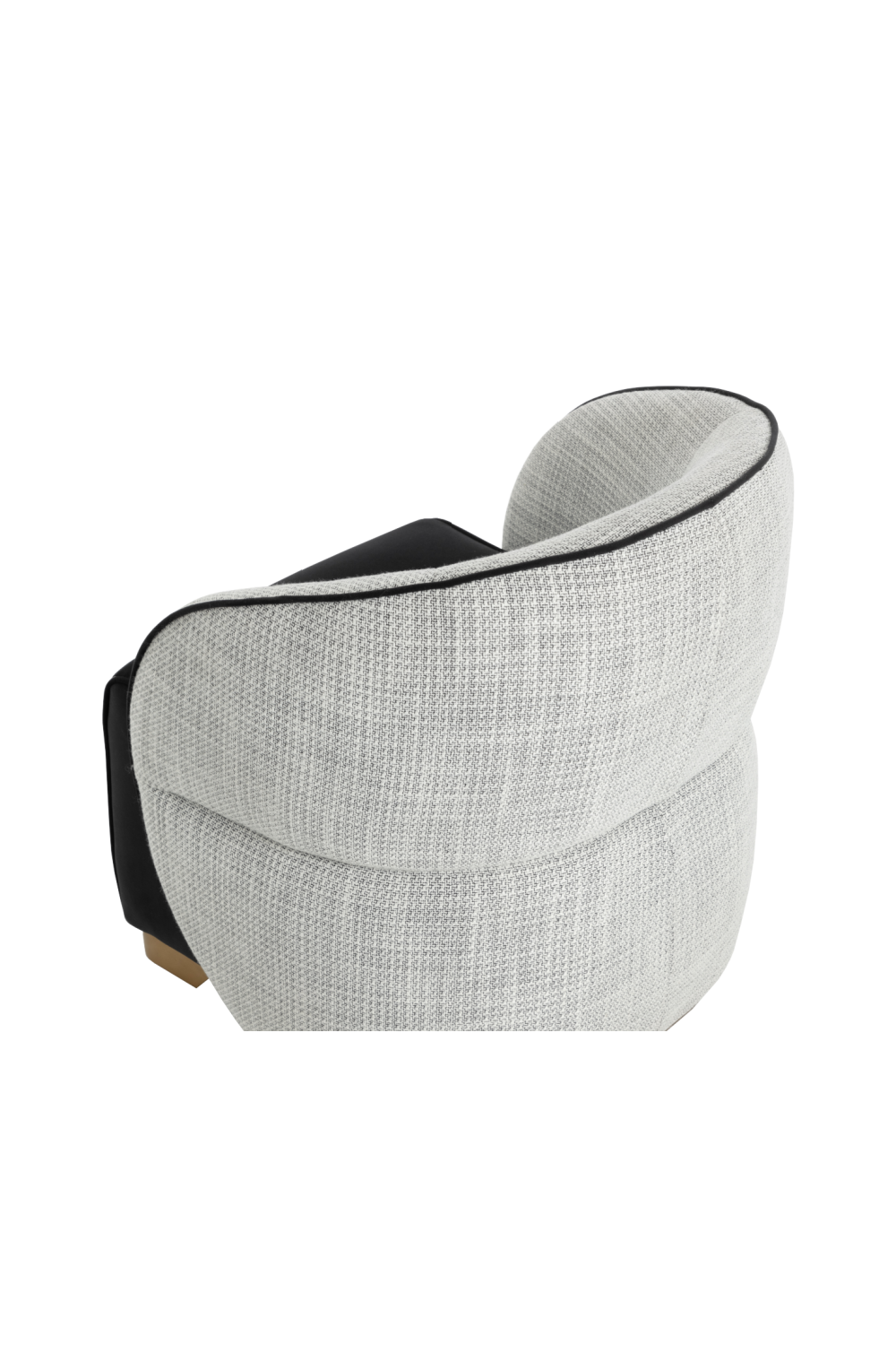 White Back Curved Lounge Chair by Splendido Fatina Accent Chair, alternate view 6