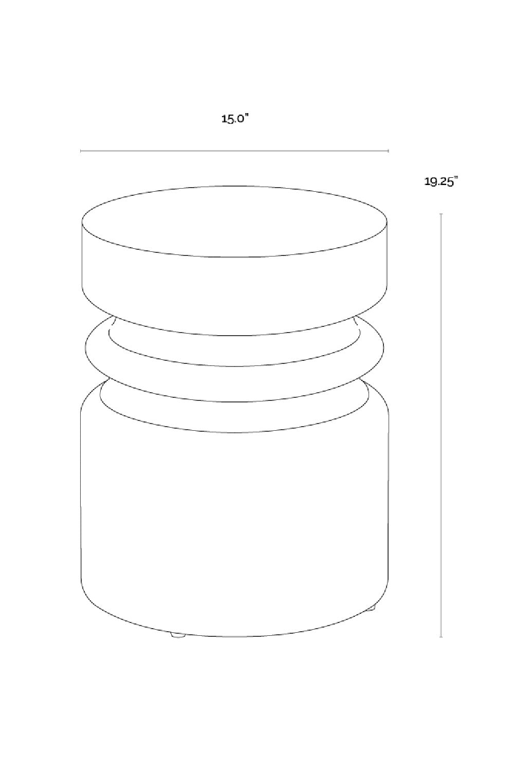 White Indoor/Outdoor End Table by Splendido Sumie Side Table, alternate view 13