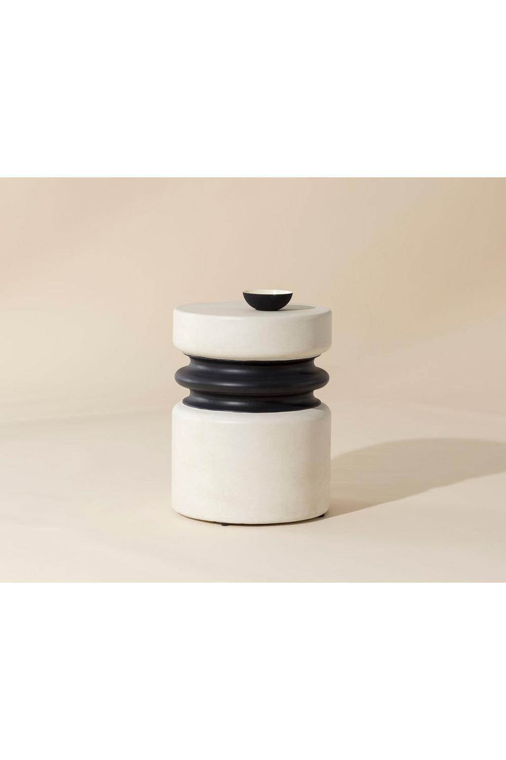 White Indoor/Outdoor End Table by Splendido Sumie Side Table, alternate view 6