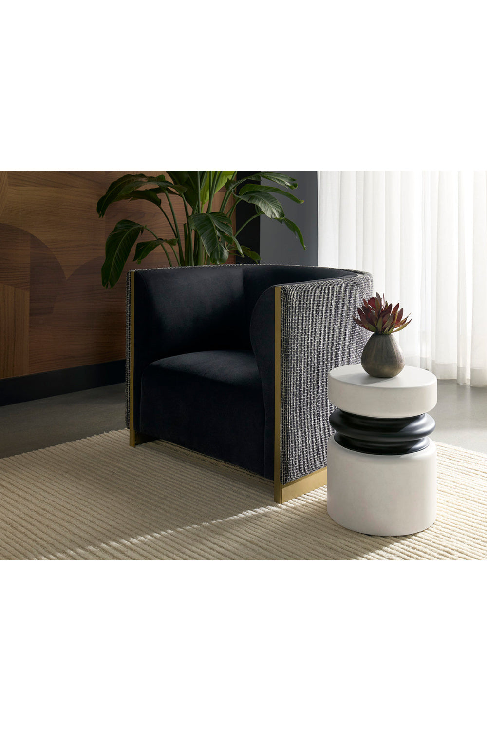 White Indoor/Outdoor End Table by Splendido Sumie Side Table, alternate view 9
