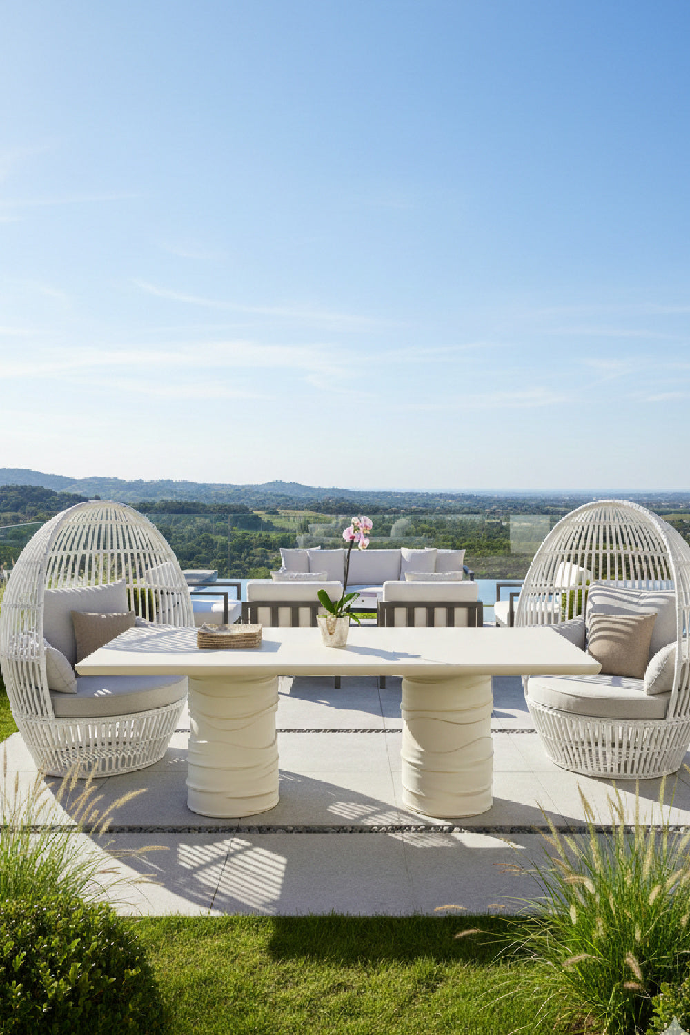 Cream Rectangular Indoor/Outdoor Dining Table by Splendido Alanya, alternate view 2