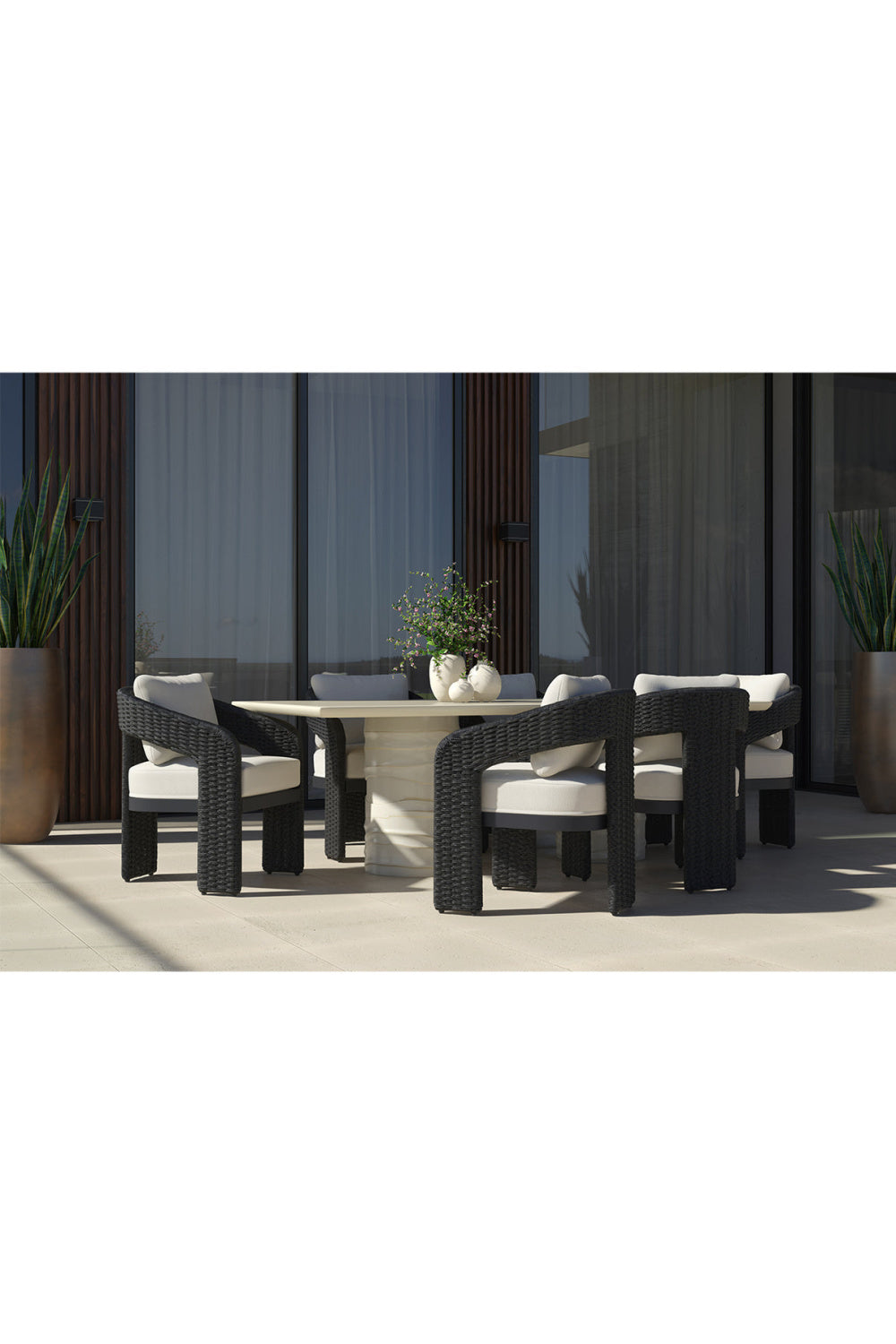 Cream Rectangular Indoor/Outdoor Dining Table by Splendido Alanya, alternate view 6