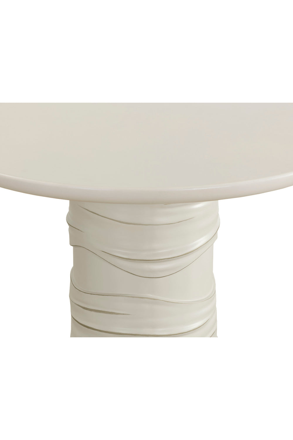Cream Round Indoor/Outdoor Dining Table by Splendido Alanya, alternate view 3