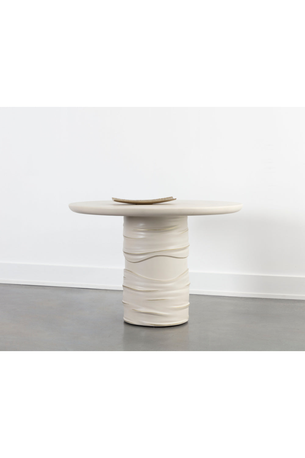 Cream Round Indoor/Outdoor Dining Table by Splendido Alanya, alternate view 6