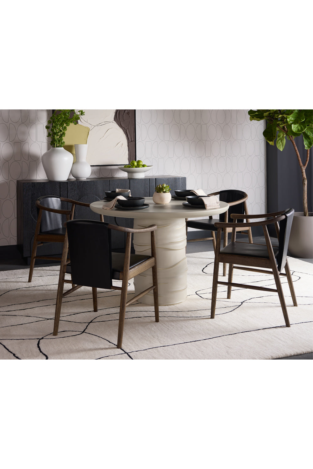 Modern European furniture - Cream Round Indoor/Outdoor Dining Table - www.oroa.com