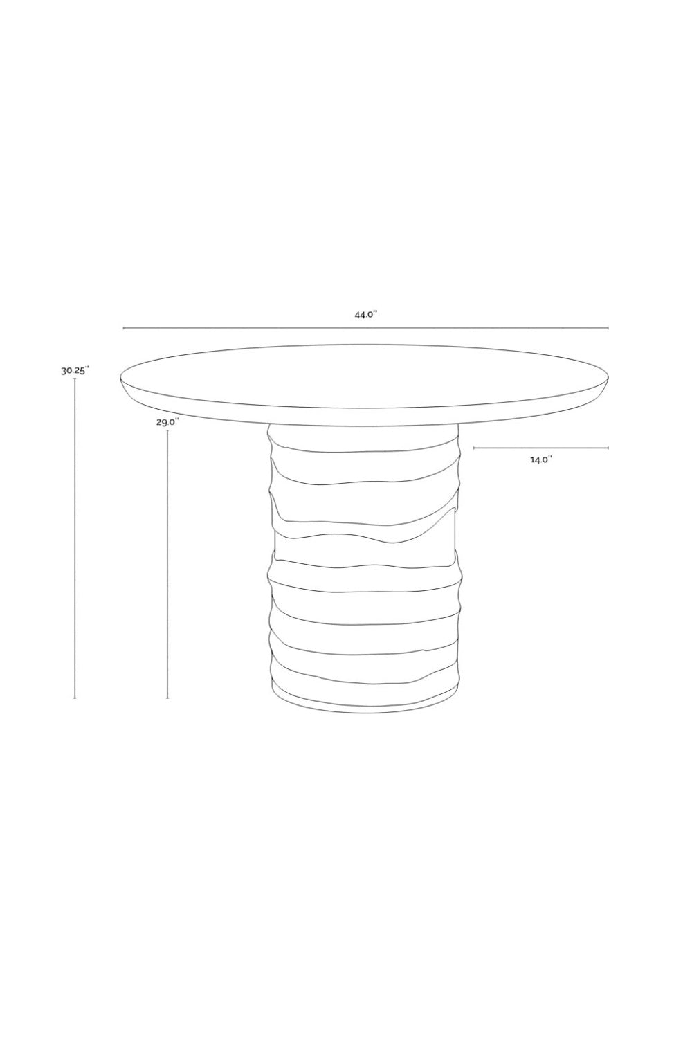 Cream Round Indoor/Outdoor Dining Table by Splendido Alanya, alternate view 7