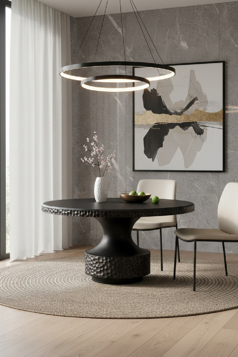 Black Concrete Indoor/Outdoor Dining Table by Splendido Brando, alternate view 6