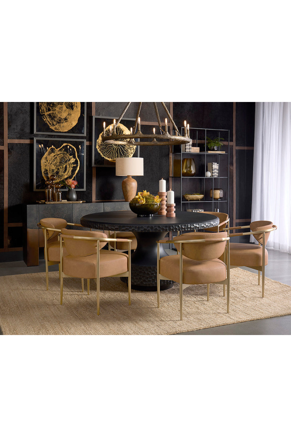 Black Concrete Indoor/Outdoor Dining Table | Splendido Brando | Oroa.com