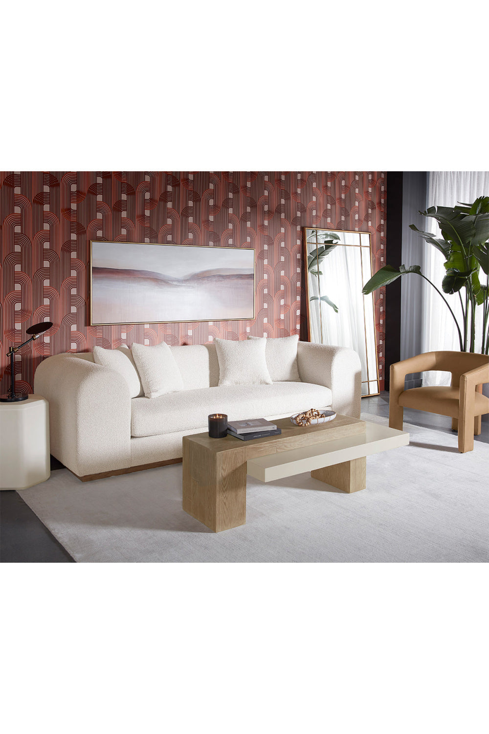 Rectangular Timber-Effect Indoor/Outdoor Coffee Table by Splendido Herriot, alternate view 9
