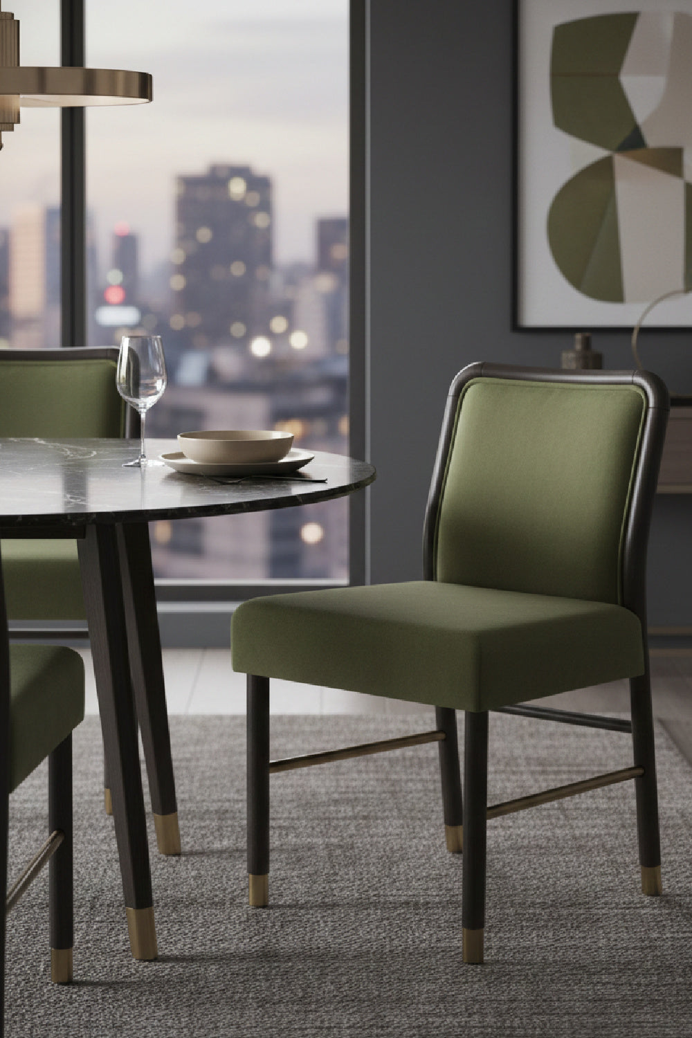 Rubberwood Framed Dining Chairs (2) by Splendido Jeno, alternate view 2