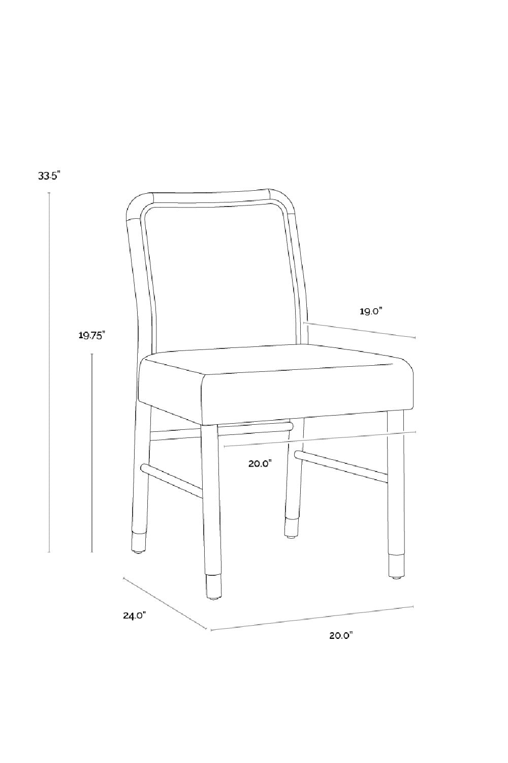 Rubberwood Framed Dining Chairs (2) by Splendido Jeno, alternate view 10