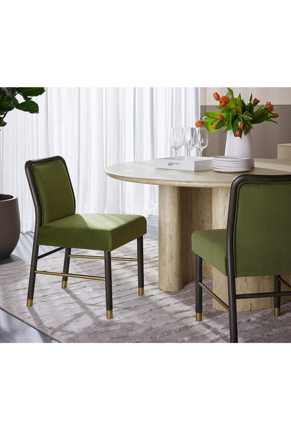 Rubberwood Framed Dining Chairs (2) by Splendido Jeno, alternate view 9