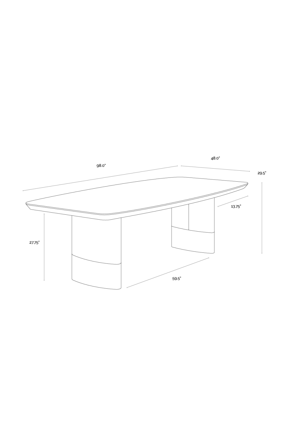 Cream Leather Look Dining Table by Splendido Calida, alternate view 7