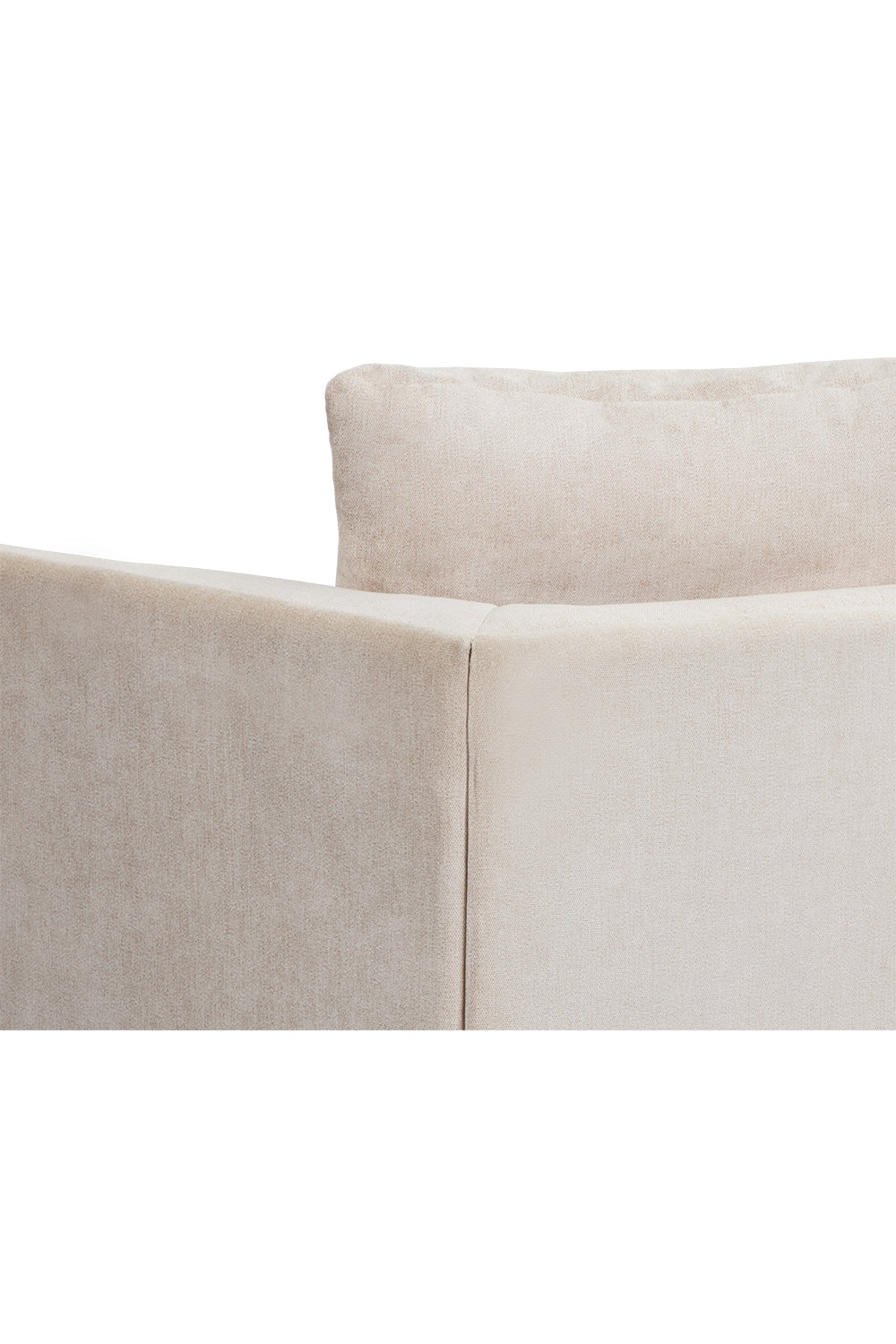 Oak Base White Upholstered Sofa | Splendido Anwa