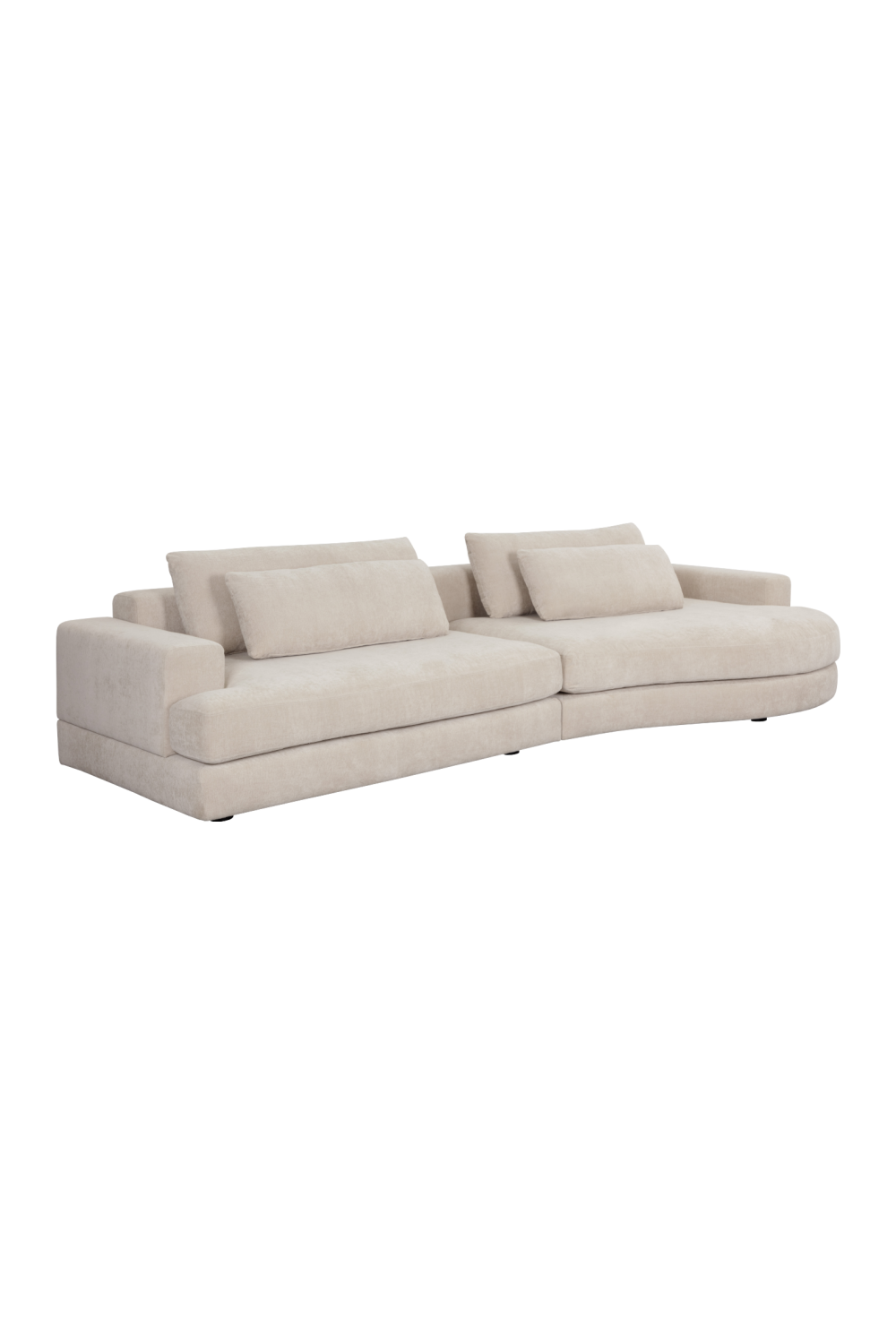 Cream Curved Seat Sofa by Splendido Baela