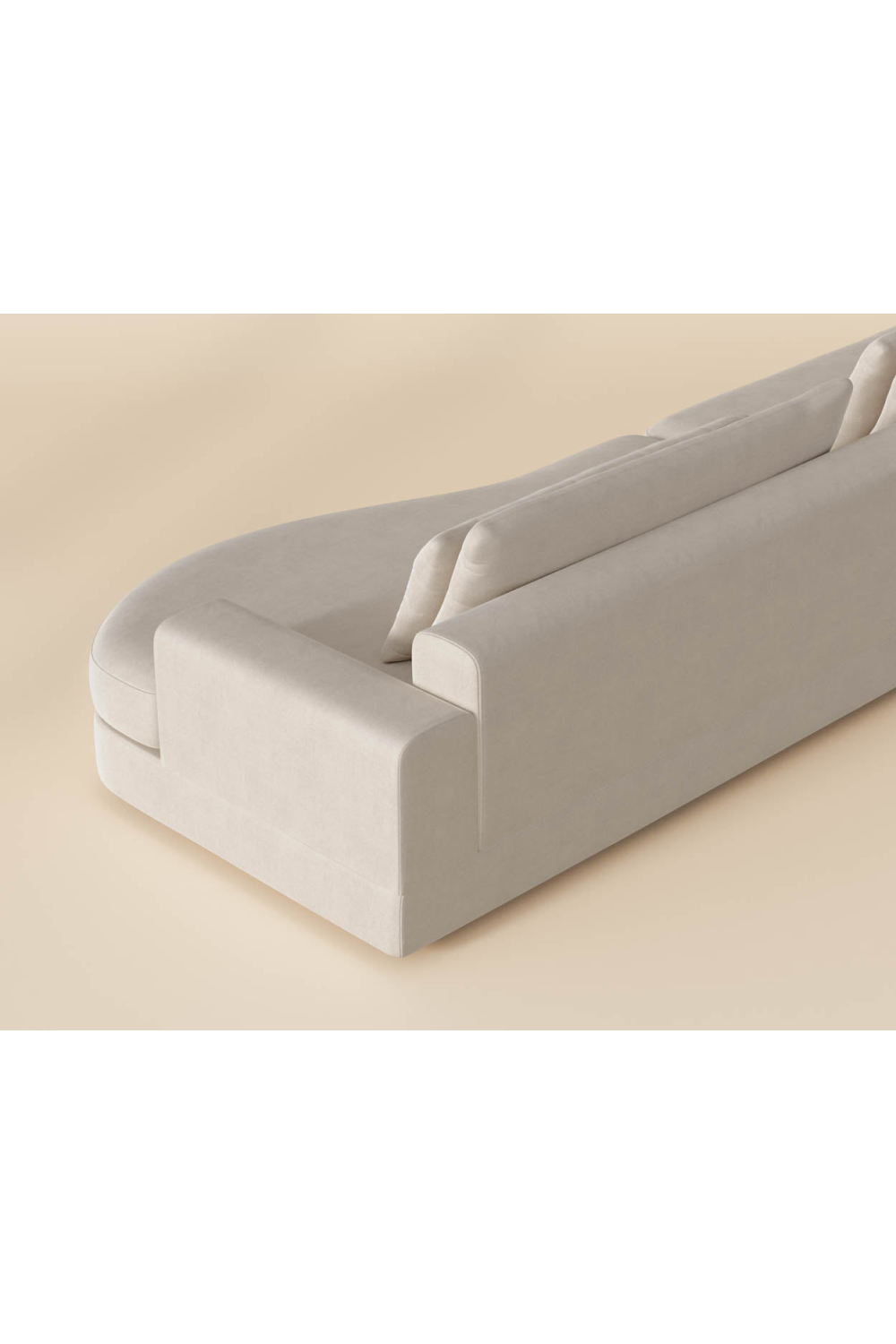 Cream Curved Seat Sofa by Splendido Baela, alternate view 10