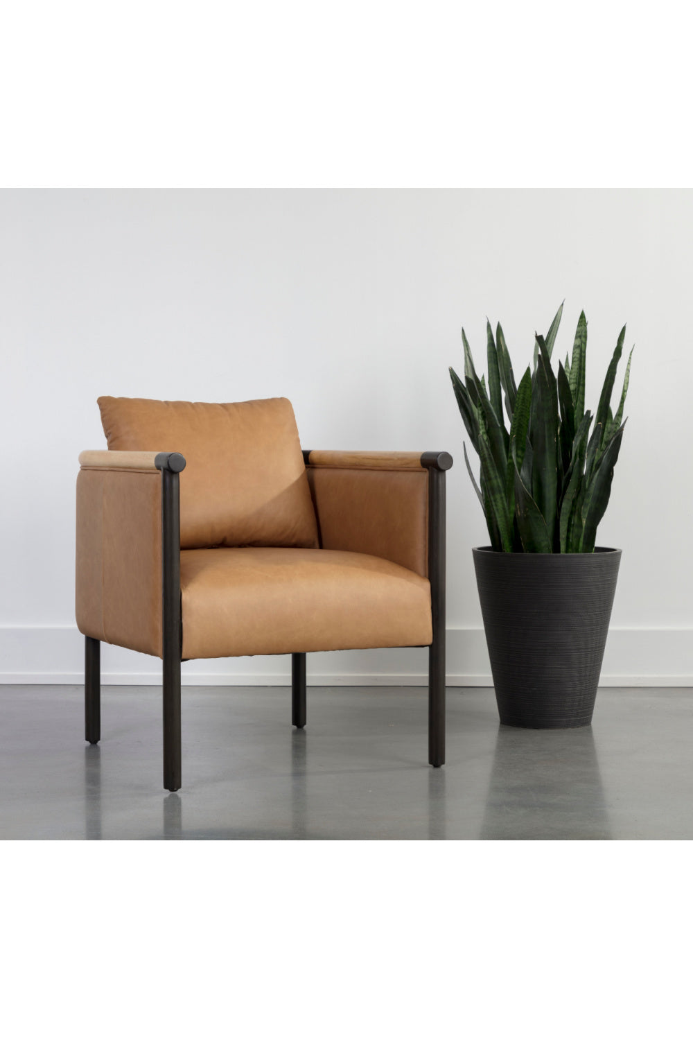 Curved Wood Frame Lounge Chair by Splendido Wilder Accent Chair, alternate view 9