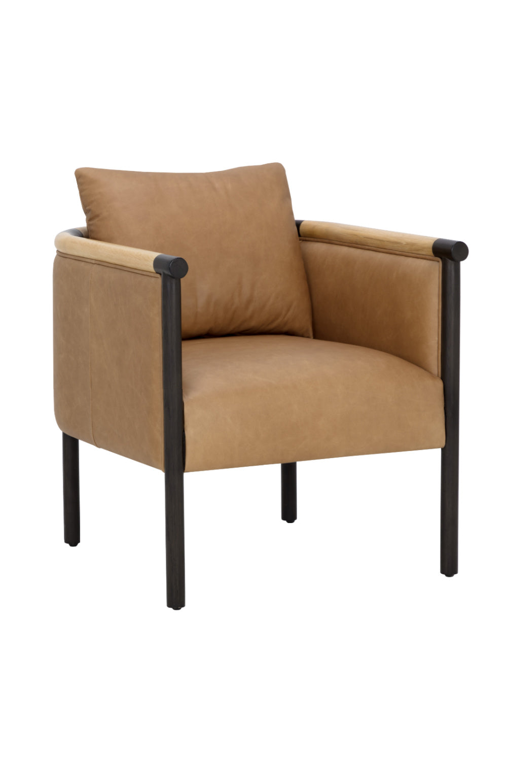 Curved Wood Frame Lounge Chair by Splendido Wilder Accent Chair, alternate view 8