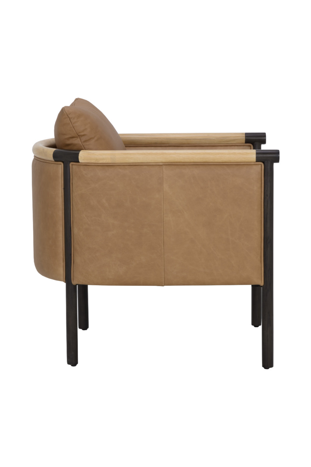Curved Wood Frame Lounge Chair by Splendido Wilder Accent Chair, alternate view 12