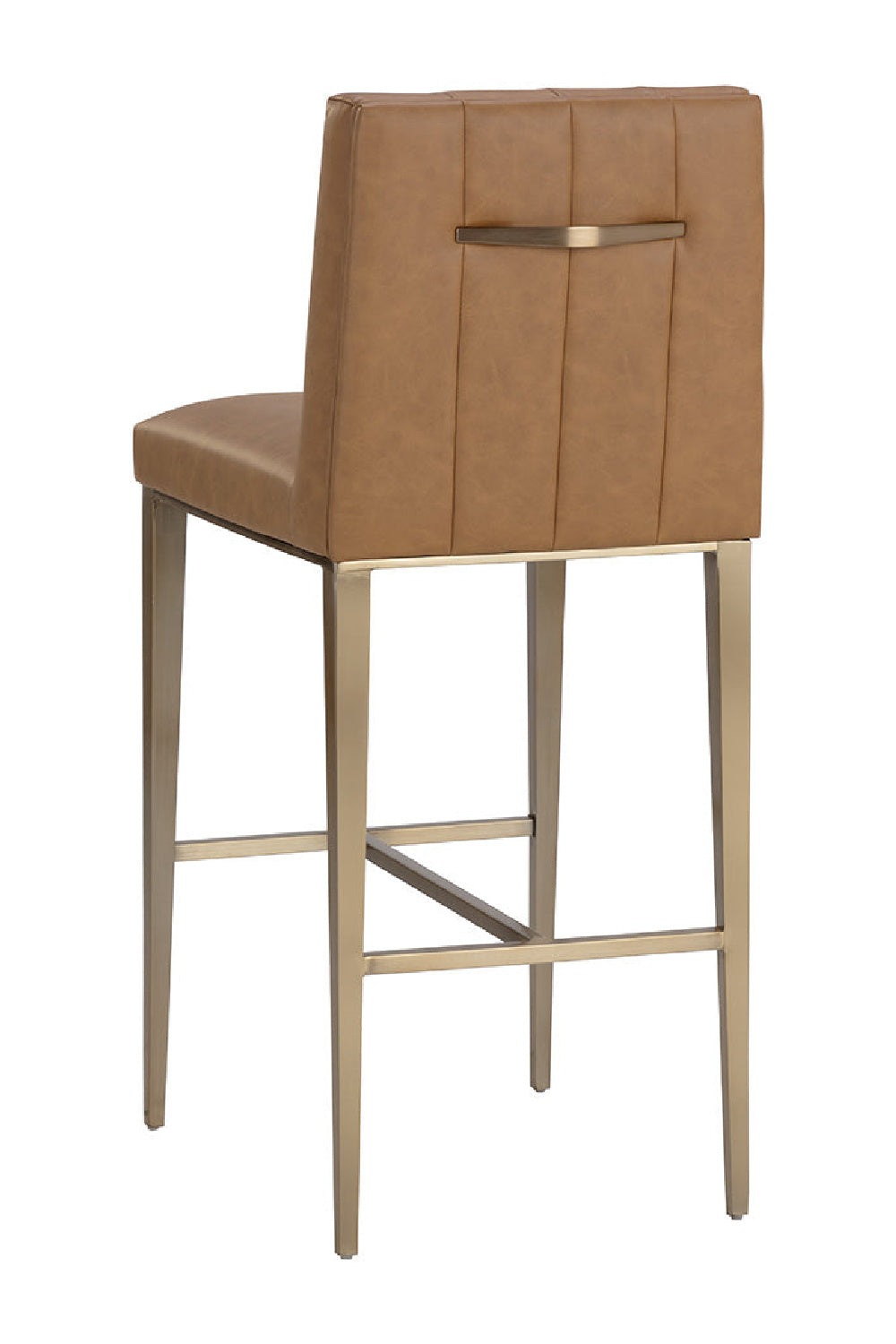 Vertical-Channeled Leather-Look Bar Stool by Splendido Wilbur Barstool, alternate view 6