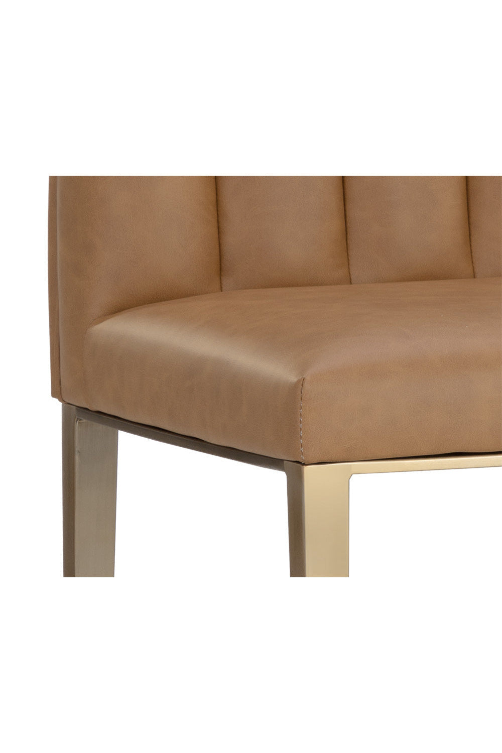 Vertical-Channeled Leather-Look Bar Stool by Splendido Wilbur Barstool, alternate view 11